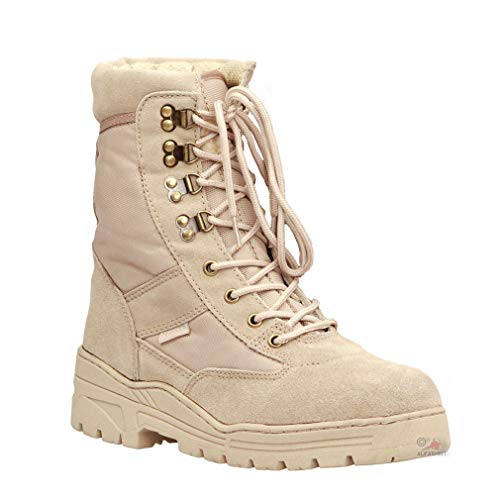 Copytec Tropen Einsatz Stiefel Tactical Sniper Springerstiefel Desert Boots #15974, Schuhgröße:43, Farbe:Sand von Copytec