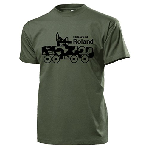 FlaRakRad Roland Waffensystem auf LKW 15 t Kat1 Bundeswehr Flugabwehr Raketen Flugabwehrraketensystem Oldtimer Reservist - T Shirt Herren Oliv #17422 von Copytec