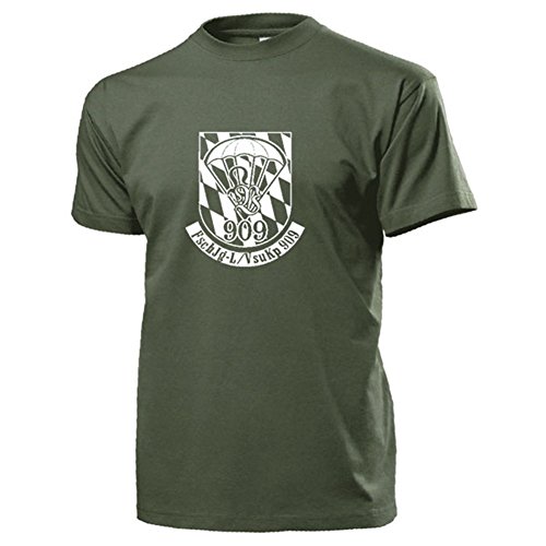 FschJg-L-VsuKp 909 Fallschirmjäger Luftlande Versuchskompanie Wappen Abzeichen Bundeswehr Altenstadt Reservist Bund- T Shirt Herren Oliv, 18058 von Copytec