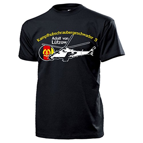 KHG-5 Adolf von Lützow Kampfhubschraubergeschwader 5 DDR NVA Armeefliegerkräfte Basepohl Mil24 Hind Hubschrauber - T Shirt Herren 5XL #17430 von Copytec