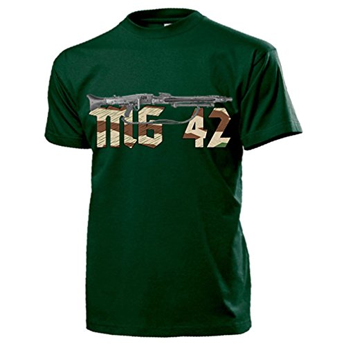 MG 42 Säge Maschinengewehr Wh Splittertarn Deko Gewehr Waffe Bodenfund Militaria - T Shirt Herren grün #18060 von Copytec