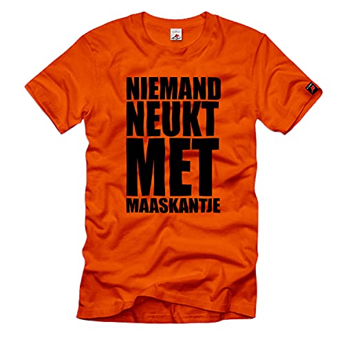 Niemand neukt met Maaskantje Kids Film Spruch Holland Niederlande T-Shirt# 37697, Größe:M, Farbe:Orange von Copytec