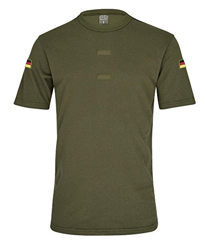 Olives BW Tropen Shirt Bundeswehr Klett Unterhemd Hoheitsabzeichen Deutschland Patch Flagge Verein Gruppe #20605, Größe:3XL, Farbe:Oliv von Copytec