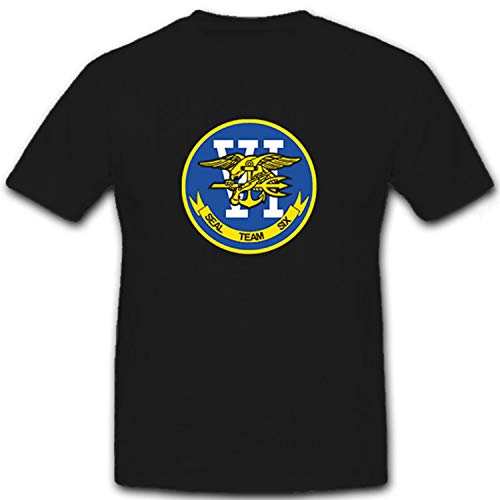 Seal Team 6 Navy Seals US Army Military Patch Coat of Arms- T Shirt #7287, Farbe:Schwarz, Größe:Herren XL von Copytec