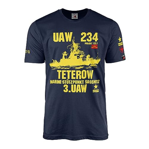 T-Shirt UAW 234 Teterow Saßnitz Stabsmatrose Rang Dienstrang #42423, Größe:XL, Farbe:Dunkelblau von Copytec