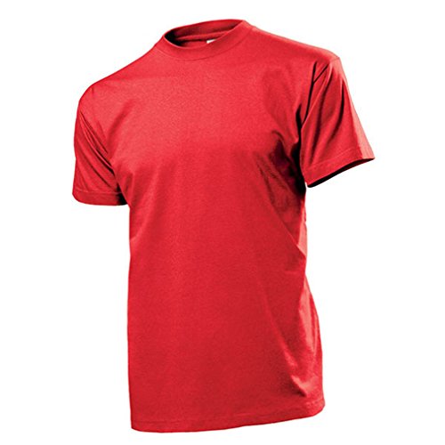 T-Shirt rot Herren Hemd Rundhals 100% Ringspinn-Baumwolle, Single-Jersey 185 g-m² - T Shirt #12820, Größe:XXL, Farbe:Rot von Copytec