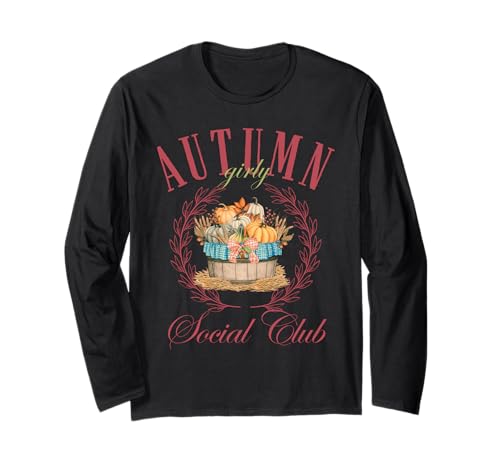 Herbst Girly Social Club Kokette Kürbis Girlycore Herbst Langarmshirt von Coquette Aesthetic