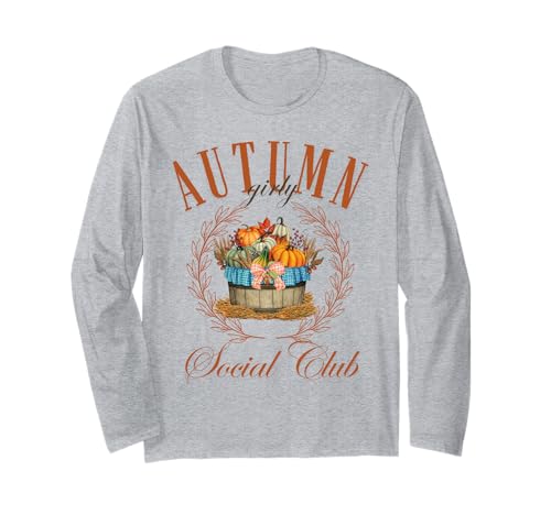 Herbst Girly Social Club Kokette Kürbis Girlycore Herbst Langarmshirt von Coquette Aesthetic