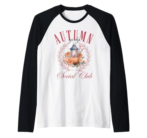 Herbst Girly Social Club Kokette Kürbis Girlycore Herbst Raglan von Coquette Aesthetic