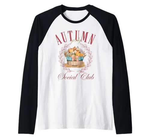 Herbst Girly Social Club Kokette Kürbis Girlycore Herbst Raglan von Coquette Aesthetic