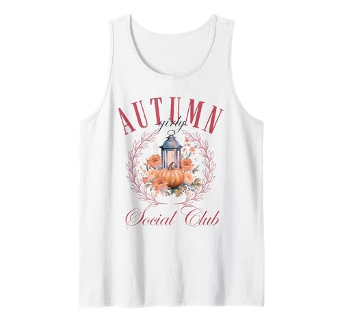 Herbst Girly Social Club Kokette Kürbis Girlycore Herbst Tank Top von Coquette Aesthetic
