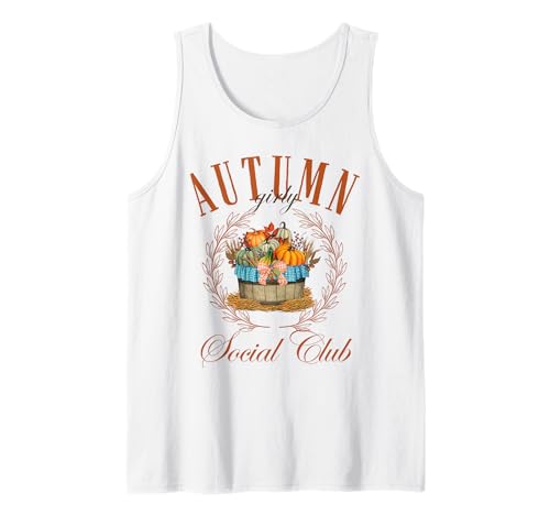 Herbst Girly Social Club Kokette Kürbis Girlycore Herbst Tank Top von Coquette Aesthetic