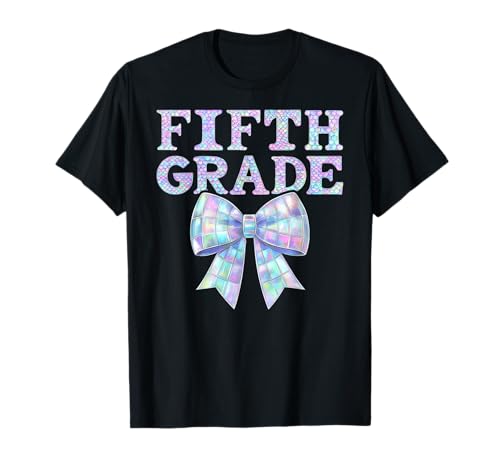 Coquette Bow, 5. Klasse, fünfte Lehrerin, für Damen und Kinder, adrett T-Shirt Coquette Bow, 5. Klasse, fünfte Lehrerin, für Damen und Kinder, adrett T-Shirt von Coquette Bow 5th Grade Teacher Team Back to School