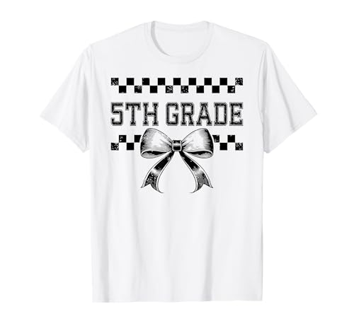 Coquette Bow, 5. Klasse, fünfte Lehrerin, für Damen und Kinder, adrett T-Shirt von Coquette Bow 5th Grade Teacher Team Back to School