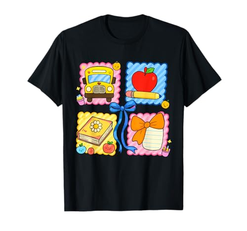 Schulanfang Kokette Schleife Schüler Lehrer Frauen Mädchen Kinder T-Shirt Schulanfang Kokette Schleife Schüler Lehrer Frauen Mädchen Kinder T-Shirt von Coquette Bow Back To School