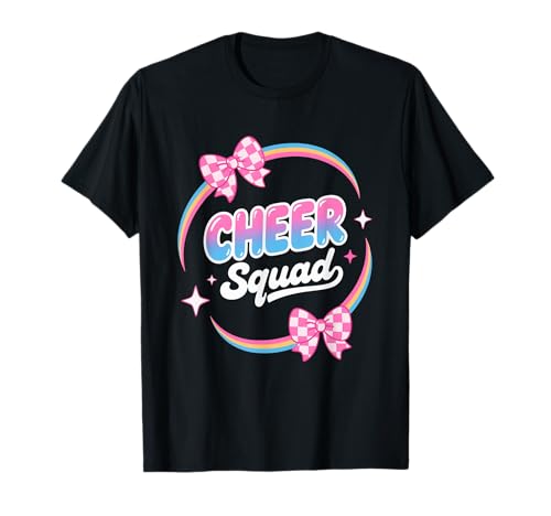 Cheer Squad Süße Kokette Cheerleading Cheerleader Mädchen T-Shirt Cheer Squad Süße Kokette Cheerleading Cheerleader Mädchen T-Shirt von Coquette Bow Cheer Squad Sports Team Girl Apparel