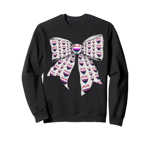 Genderfluid Pride Flagge Herz LGBTQ Mädchen Kokette Schleife Sweatshirt Genderfluid Pride Flagge Herz LGBTQ Mädchen Kokette Schleife Sweatshirt von Coquette Bow Genderfluid Pride LGBTQ Gifts