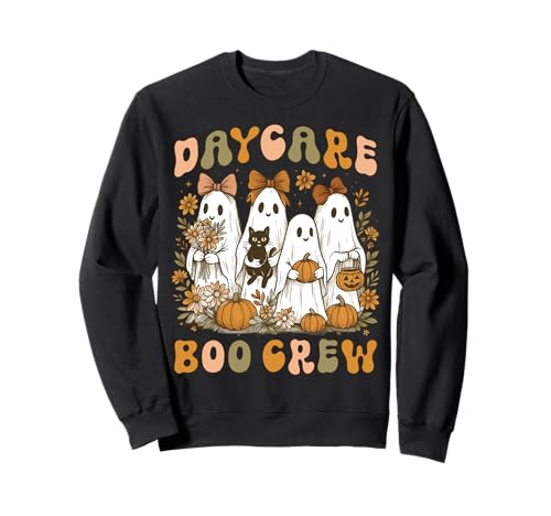 Daycare Boo Crew Girlly Halloween Floral Ghost Cat Women Girl Sweatshirt Daycare Boo Crew Girlly Halloween Floral Ghost Cat Women Girl Sweatshirt von Coquette Bow Ghost Halloween Daycare Teacher Group