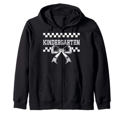 Kokette Schleife Preppy Kindergarten Einschulung Mädchen Mädchen Kapuzenjacke Kokette Schleife Preppy Kindergarten Einschulung Mädchen Mädchen Kapuzenjacke von Coquette Bow Girly Kids I’m Ready for Kindergarten