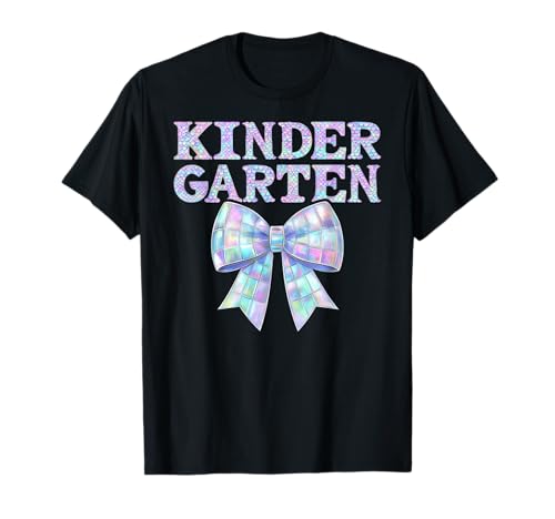 Kokette Schleife Preppy Kindergarten Einschulung Mädchen Mädchen T-Shirt von Coquette Bow Girly Kids I’m Ready for Kindergarten
