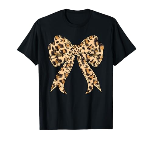 Kokette Schleife Leopard Gepard Print für Frauen Mädchen Mädchen Mama T-Shirt von Coquette Bow Leopard Print Designs Co.