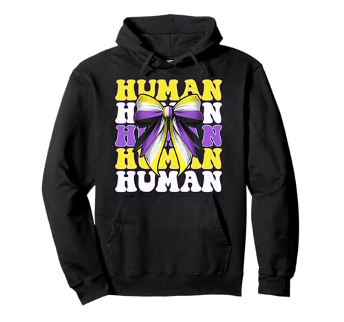 Humane nonbinary flag pride LGBTQ Girl Coquette Bow Pullover Hoodie Humane nonbinary flag pride LGBTQ Girl Coquette Bow Pullover Hoodie von Coquette Bow Non Binary Pride Genderfluid Gifts