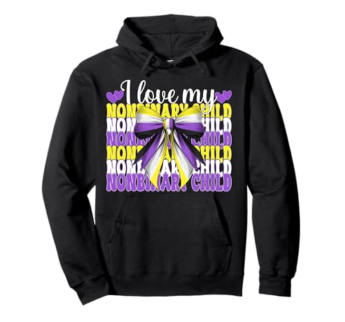 Nonbinary Flag Mama Muttertag Ich liebe mein nichtbinäres Kind Pullover Hoodie Nonbinary Flag Mama Muttertag Ich liebe mein nichtbinäres Kind Pullover Hoodie von Coquette Bow Non Binary Pride Genderfluid Gifts