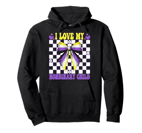 Nonbinary Flag Mama Muttertag Ich liebe mein nichtbinäres Kind Pullover Hoodie Nonbinary Flag Mama Muttertag Ich liebe mein nichtbinäres Kind Pullover Hoodie von Coquette Bow Non Binary Pride Genderfluid Gifts