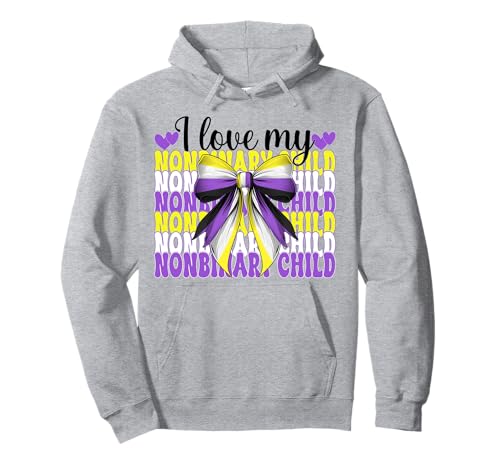 Nonbinary Flag Mama Muttertag Ich liebe mein nichtbinäres Kind Pullover Hoodie Nonbinary Flag Mama Muttertag Ich liebe mein nichtbinäres Kind Pullover Hoodie von Coquette Bow Non Binary Pride Genderfluid Gifts