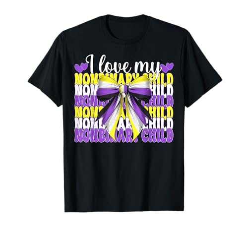 Nonbinary Flag Mama Muttertag Ich liebe mein nichtbinäres Kind T-Shirt Nonbinary Flag Mama Muttertag Ich liebe mein nichtbinäres Kind T-Shirt von Coquette Bow Non Binary Pride Genderfluid Gifts
