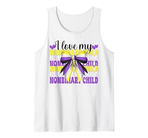 Nonbinary Flag Mama Muttertag Ich liebe mein nichtbinäres Kind Tank Top Nonbinary Flag Mama Muttertag Ich liebe mein nichtbinäres Kind Tank Top von Coquette Bow Non Binary Pride Genderfluid Gifts