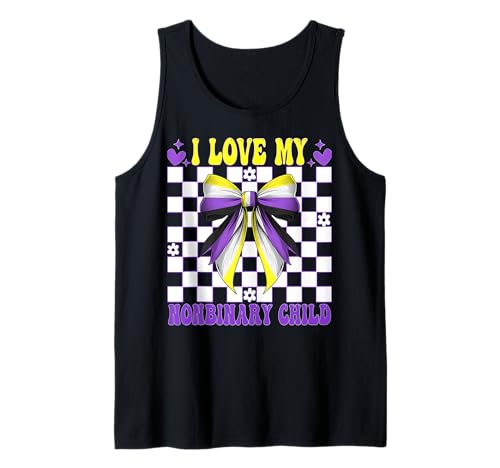 Nonbinary Flag Mama Muttertag Ich liebe mein nichtbinäres Kind Tank Top Nonbinary Flag Mama Muttertag Ich liebe mein nichtbinäres Kind Tank Top von Coquette Bow Non Binary Pride Genderfluid Gifts