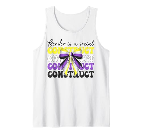 Nonbinary Flag Pride Girl Gender ist ein soziales Konstrukt Tank Top Nonbinary Flag Pride Girl Gender ist ein soziales Konstrukt Tank Top von Coquette Bow Non Binary Pride Genderfluid Gifts