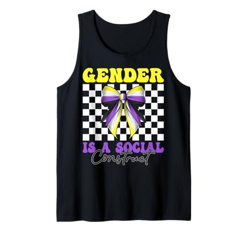 Nonbinary Flag Pride Girl Gender ist ein soziales Konstrukt Tank Top Nonbinary Flag Pride Girl Gender ist ein soziales Konstrukt Tank Top von Coquette Bow Non Binary Pride Genderfluid Gifts