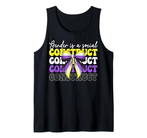 Nonbinary Flag Pride Girl Gender ist ein soziales Konstrukt Tank Top Nonbinary Flag Pride Girl Gender ist ein soziales Konstrukt Tank Top von Coquette Bow Non Binary Pride Genderfluid Gifts