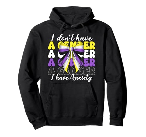 Nonbinary Flag Pride Girl Ich habe kein Geschlecht Ich habe Angst Pullover Hoodie Nonbinary Flag Pride Girl Ich habe kein Geschlecht Ich habe Angst Pullover Hoodie von Coquette Bow Non Binary Pride Genderfluid Gifts