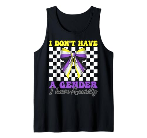 Nonbinary Flag Pride Girl Ich habe kein Geschlecht Ich habe Angst Tank Top Nonbinary Flag Pride Girl Ich habe kein Geschlecht Ich habe Angst Tank Top von Coquette Bow Non Binary Pride Genderfluid Gifts