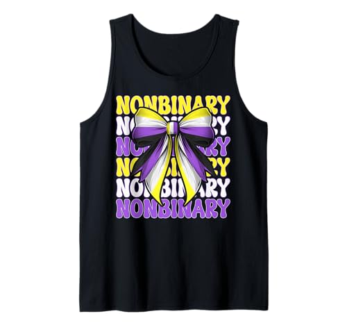 Nonbinary Flag Pride LGBTQ Coquette Bow für Mädchen Tank Top Nonbinary Flag Pride LGBTQ Coquette Bow für Mädchen Tank Top von Coquette Bow Non Binary Pride Genderfluid Gifts