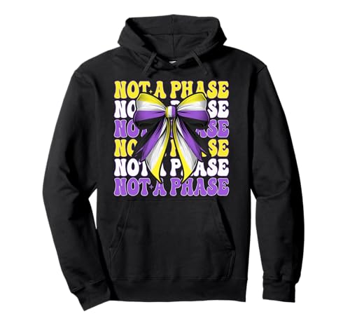 Nonbinary Flag Pride LGBTQ Girl Coquette Bow Not A Phase Pullover Hoodie Nonbinary Flag Pride LGBTQ Girl Coquette Bow Not A Phase Pullover Hoodie von Coquette Bow Non Binary Pride Genderfluid Gifts