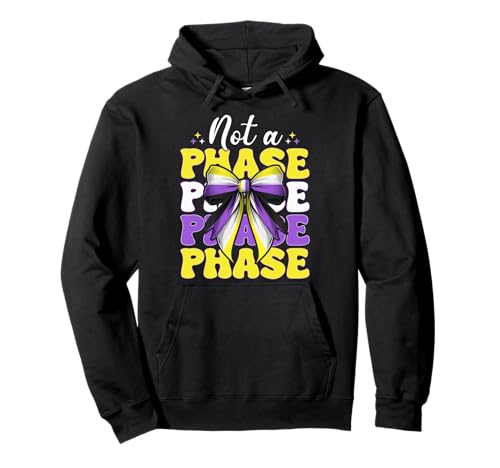 Nonbinary Flag Pride LGBTQ Girl Coquette Bow Not A Phase Pullover Hoodie Nonbinary Flag Pride LGBTQ Girl Coquette Bow Not A Phase Pullover Hoodie von Coquette Bow Non Binary Pride Genderfluid Gifts