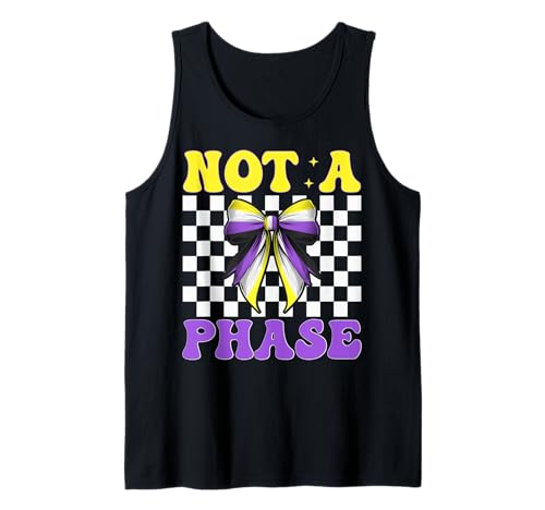 Nonbinary Flag Pride LGBTQ Girl Coquette Bow Not A Phase Tank Top Nonbinary Flag Pride LGBTQ Girl Coquette Bow Not A Phase Tank Top von Coquette Bow Non Binary Pride Genderfluid Gifts