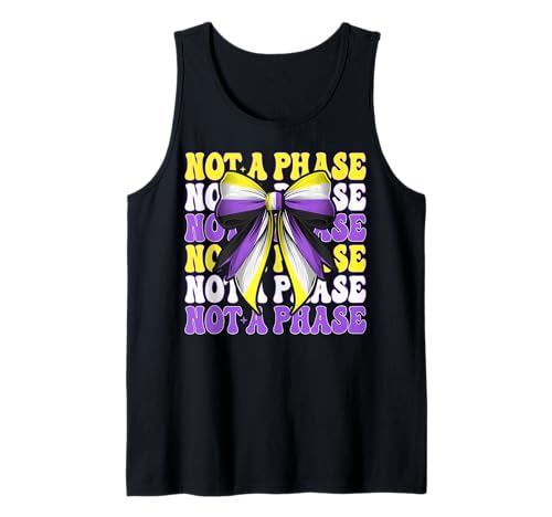 Nonbinary Flag Pride LGBTQ Girl Coquette Bow Not A Phase Tank Top Nonbinary Flag Pride LGBTQ Girl Coquette Bow Not A Phase Tank Top von Coquette Bow Non Binary Pride Genderfluid Gifts