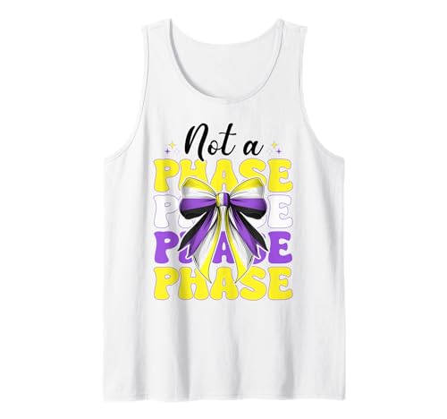 Nonbinary Flag Pride LGBTQ Girl Coquette Bow Not A Phase Tank Top Nonbinary Flag Pride LGBTQ Girl Coquette Bow Not A Phase Tank Top von Coquette Bow Non Binary Pride Genderfluid Gifts