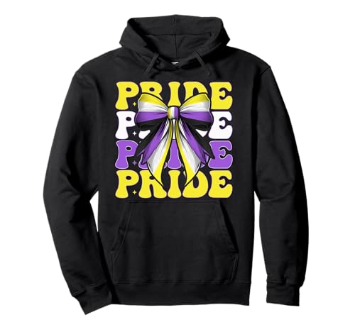 Preis Nonbinary Flag LGBTQ Girl Coquette Bow Pullover Hoodie von Coquette Bow Non Binary Pride Genderfluid Gifts