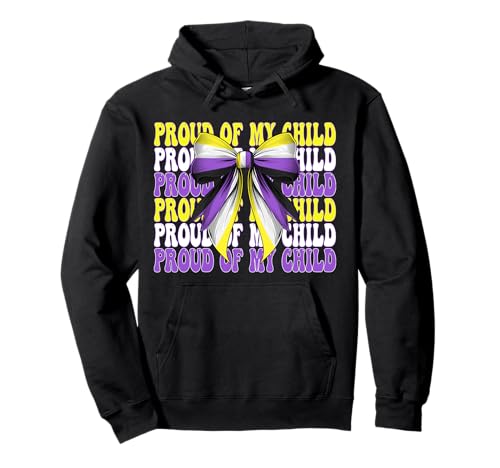 Stolz auf mein Kind Nonbinary Flag Pride Mama Muttertag Pullover Hoodie Stolz auf mein Kind Nonbinary Flag Pride Mama Muttertag Pullover Hoodie von Coquette Bow Non Binary Pride Genderfluid Gifts