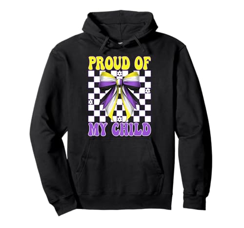Stolz auf mein Kind Nonbinary Flag Pride Mama Muttertag Pullover Hoodie Stolz auf mein Kind Nonbinary Flag Pride Mama Muttertag Pullover Hoodie von Coquette Bow Non Binary Pride Genderfluid Gifts