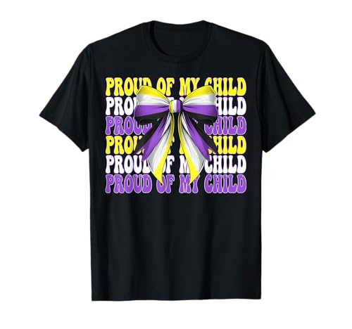Stolz auf mein Kind Nonbinary Flag Pride Mama Muttertag T-Shirt Stolz auf mein Kind Nonbinary Flag Pride Mama Muttertag T-Shirt von Coquette Bow Non Binary Pride Genderfluid Gifts