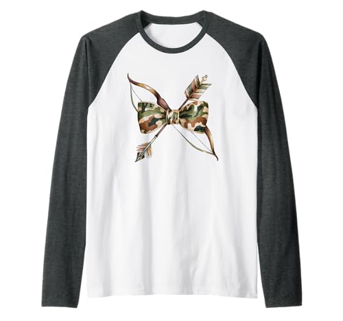 Coquette Camo Schleife Camouflage Geweih Jagd Ente Frauen Mädchen Raglan Coquette Camo Schleife Camouflage Geweih Jagd Ente Frauen Mädchen Raglan von Coquette Bow Old Camo Camouflage Hunting Hunter