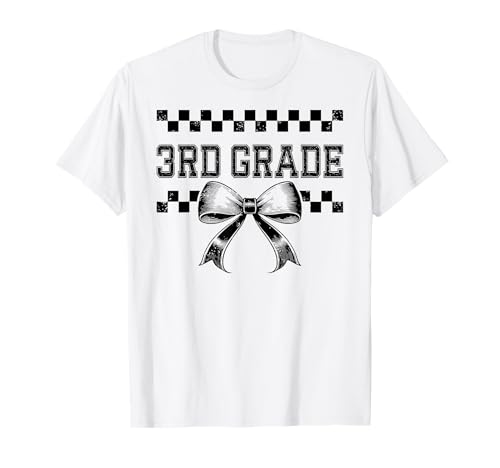 Coquette Bow Lehrerin der 3. Klasse, Mädchen der dritten Klasse T-Shirt Coquette Bow Lehrerin der 3. Klasse, Mädchen der dritten Klasse T-Shirt von Coquette Bow Preppy 3rd Grade Teacher Team Women