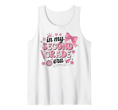 In meiner zweiten Klasse: Coquette Bow Back to School Girls Tank Top In meiner zweiten Klasse: Coquette Bow Back to School Girls Tank Top von Coquette Bow Second Grade Back to School Gifts